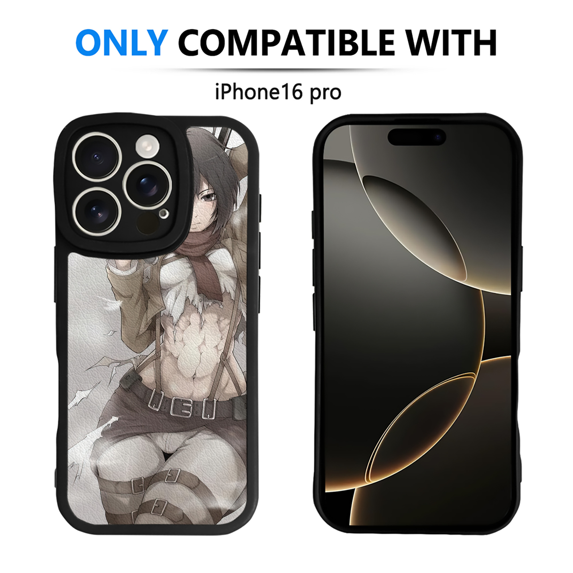 （画像用） 進撃の巨人 Attack on Titan 【iPhone 16シリーズ対応】シリコンスマホケース（レザー調） 材質：シリコン